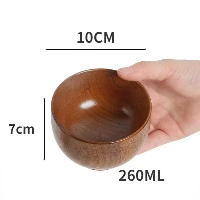 “Natural Harmony Wooden Bowl – Bring Warmth & Style to Every Meal