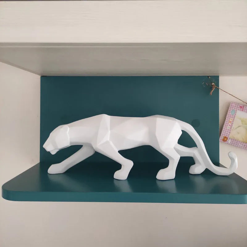 Elegant Resin Leopard Statue