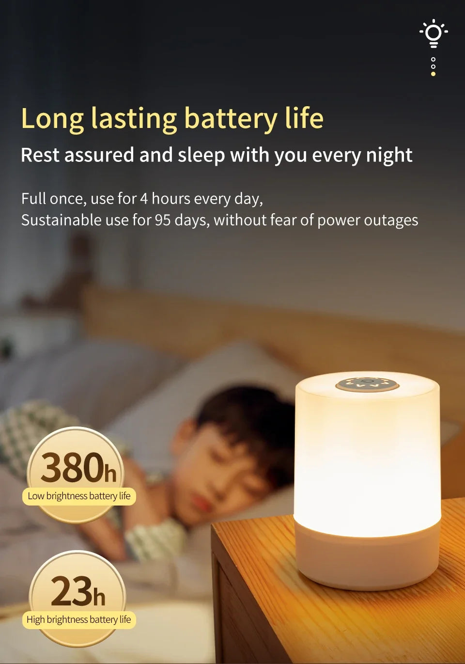 Touch-Control LED Atmosphere Night Light