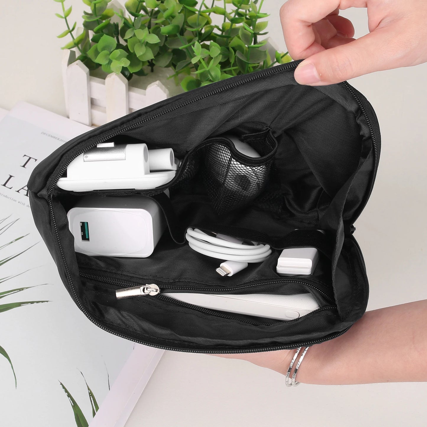 Keep your tech essentials neatly stored and protected with this Waterproof Digital Accessories Organiser