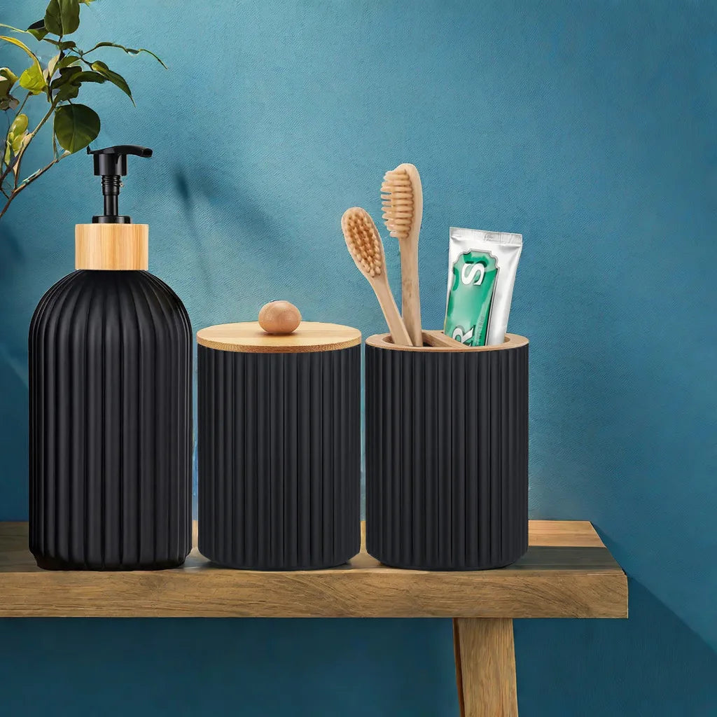 Elevate your bathroom décor with this elegant and practical Bathroom Countertop Organiser Set. Designed for both style and function, this all-in-one solution keeps your essentials tidy and easily accessible.