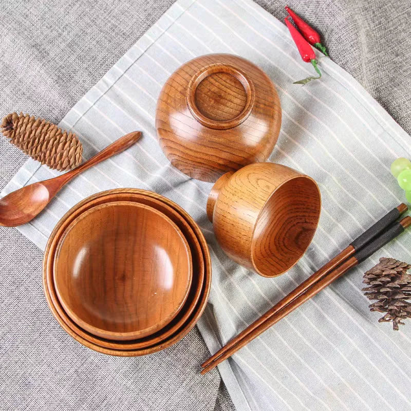 “Natural Harmony Wooden Bowl – Bring Warmth & Style to Every Meal