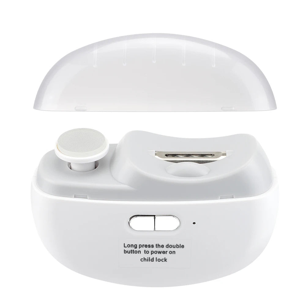 Electric Nail Clipper with Light & Polishing Function