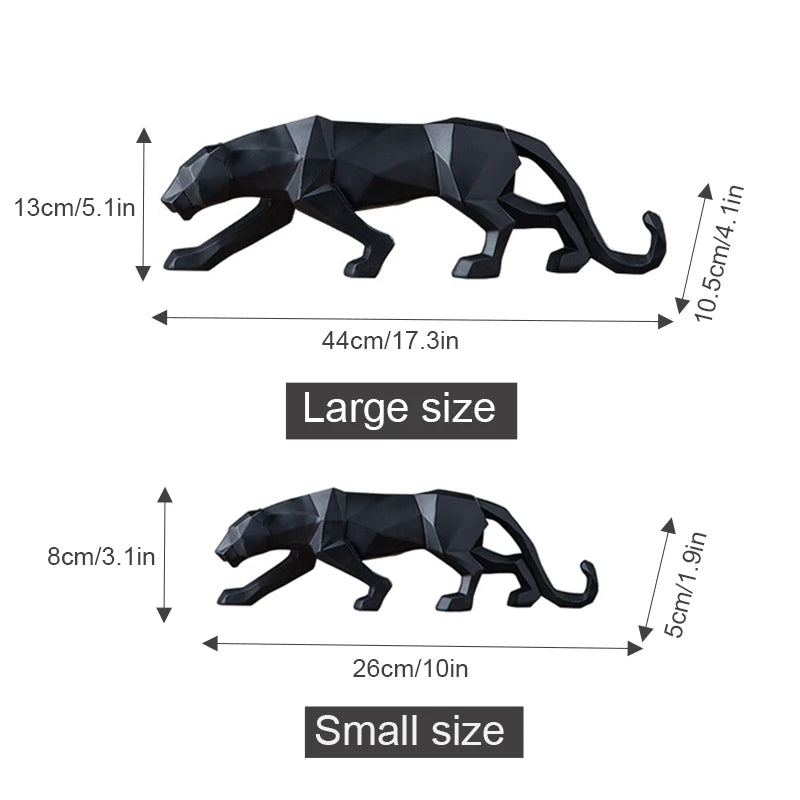 Elegant Resin Leopard Statue