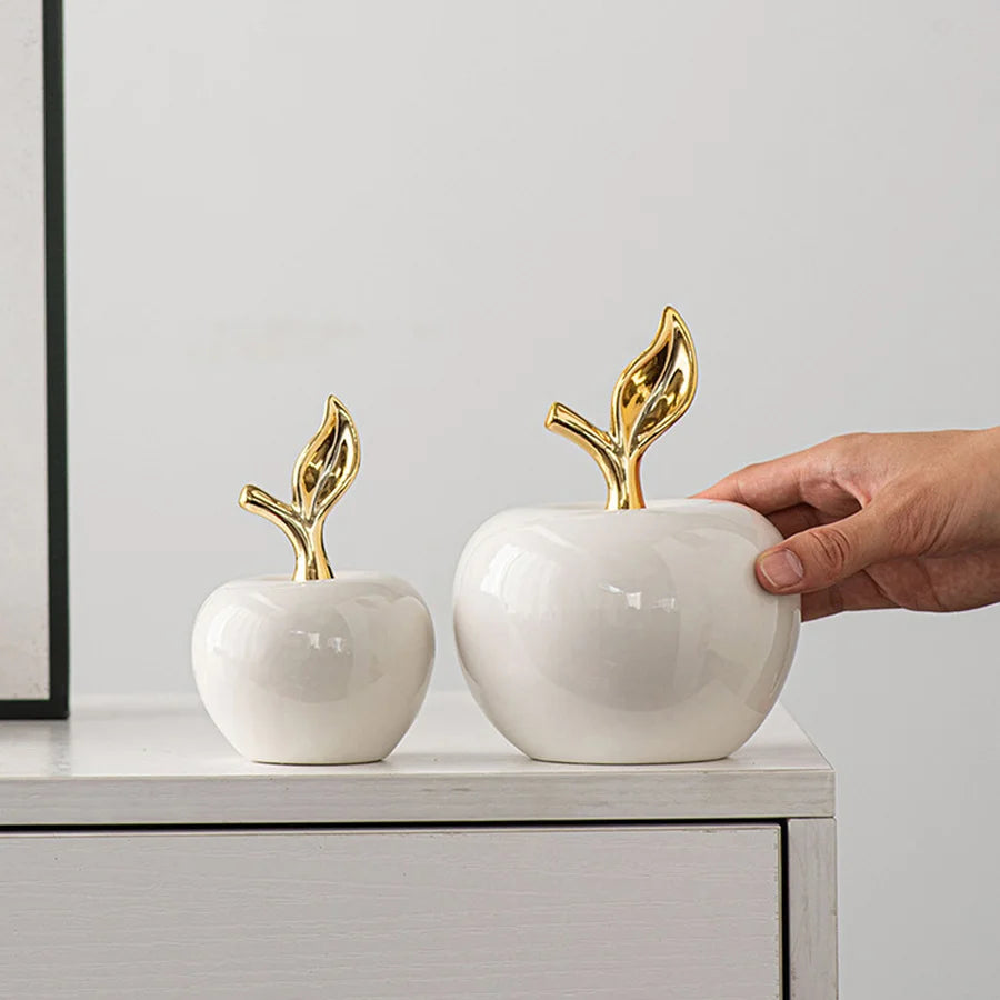 Charming Ceramic Apple Figurine