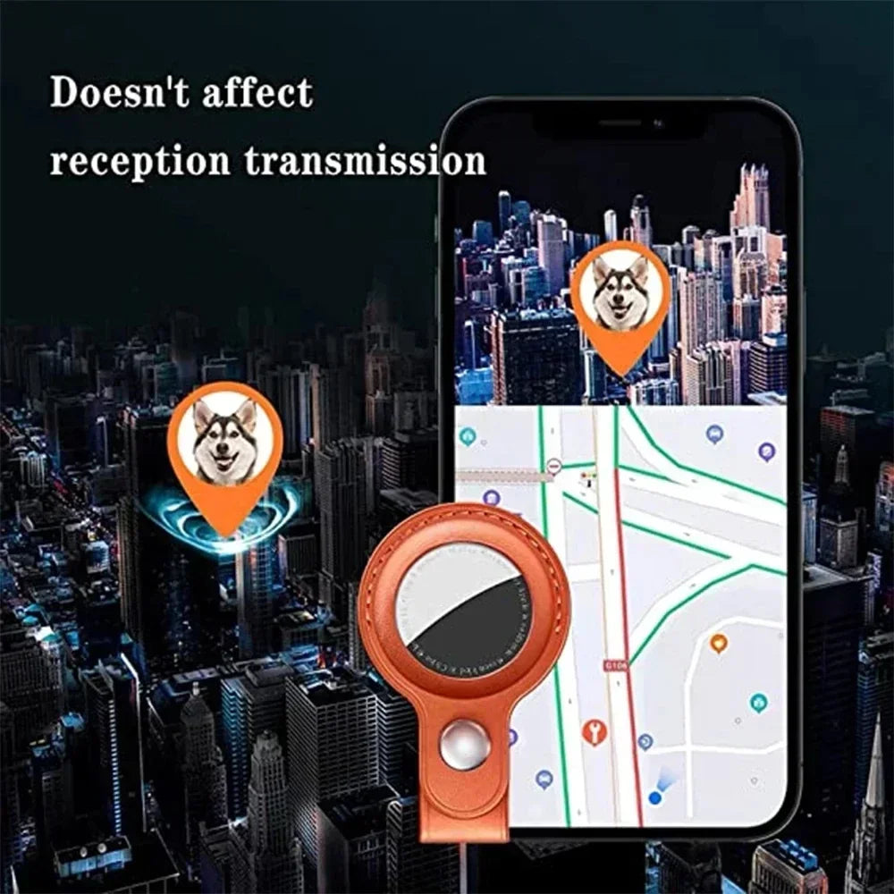 Sleek Protection with Timeless Style – PU Leather AirTag Case