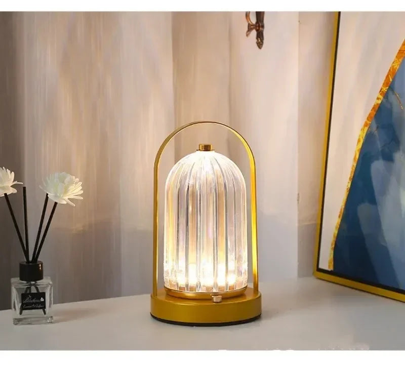 Bring timeless charm and modern convenience into your space with the Retro LED Acrylic Table Lamp.