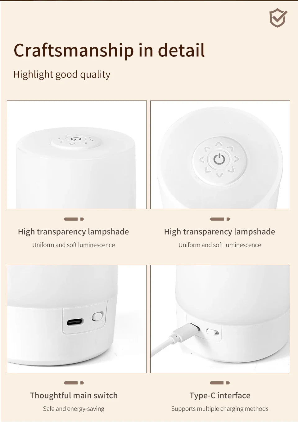 Touch-Control LED Atmosphere Night Light