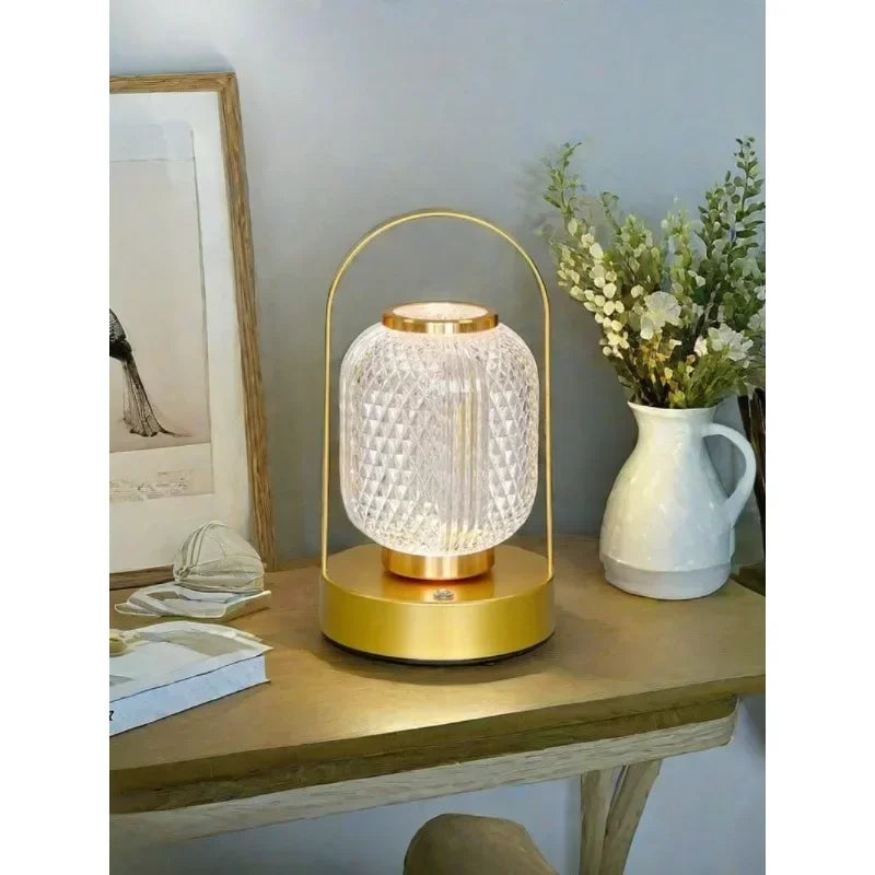 Bring timeless charm and modern convenience into your space with the Retro LED Acrylic Table Lamp.