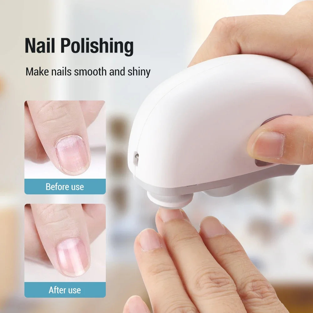 Electric Nail Clipper with Light & Polishing Function