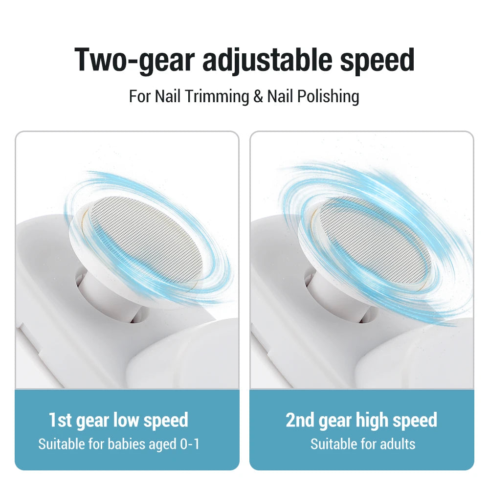 Electric Nail Clipper with Light & Polishing Function
