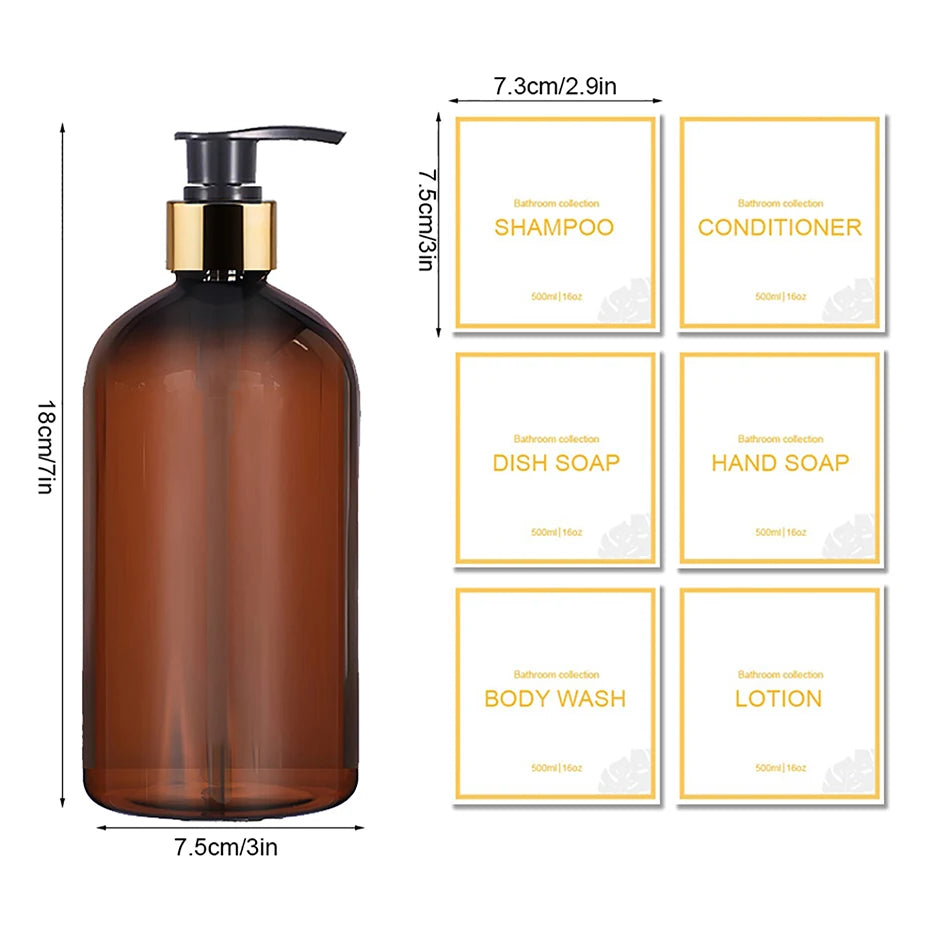 3-Piece Clear Bathroom Dispenser Set – Shampoo, Conditioner & Body Wash Bottles.
Each bottle is clearly labelled for shampoo, conditioner, and body wash, making it easy to maintain a tidy and elegant bathroom routine.