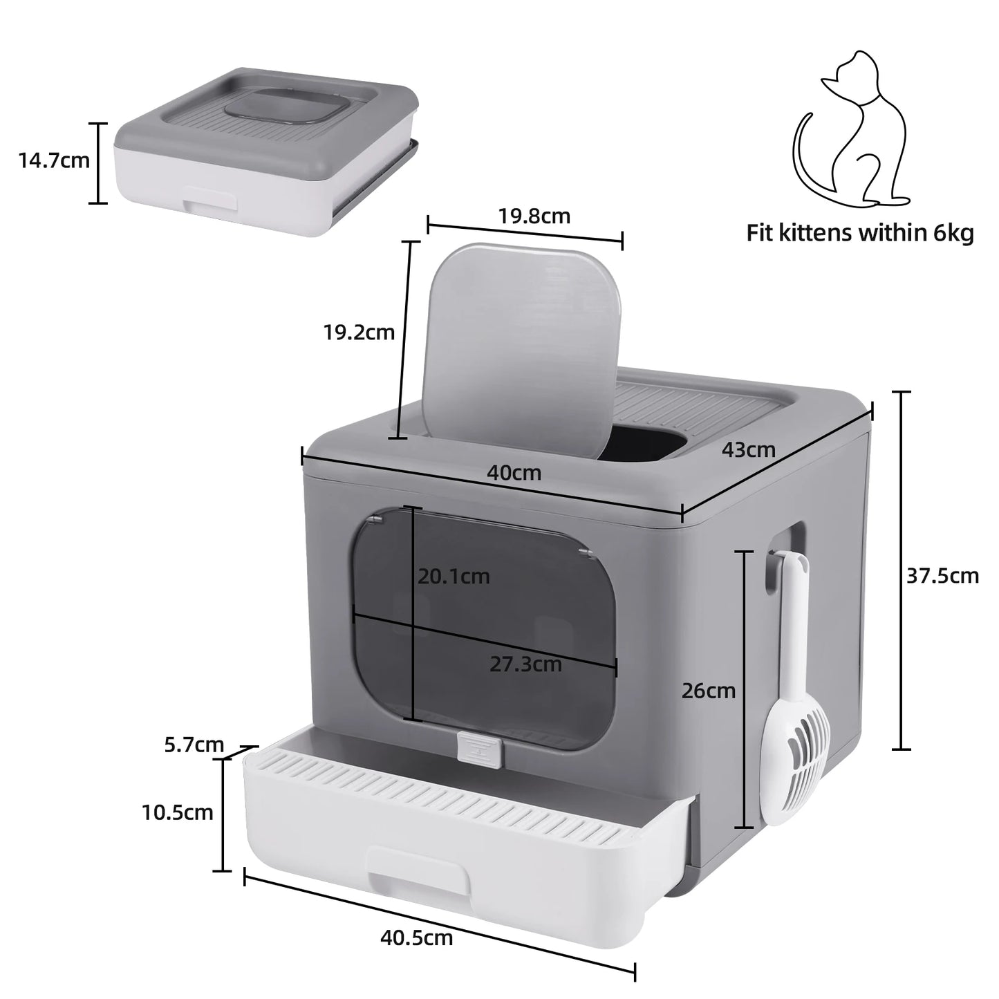 Whisker Haven Foldable Cat Litter Box – Clean & Cosy Toilet Solution for Your Feline
