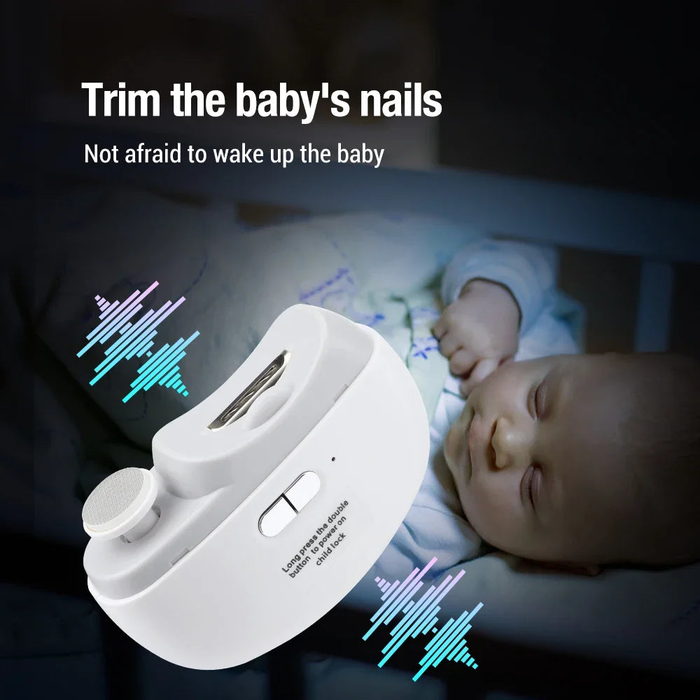 Electric Nail Clipper with Light & Polishing Function