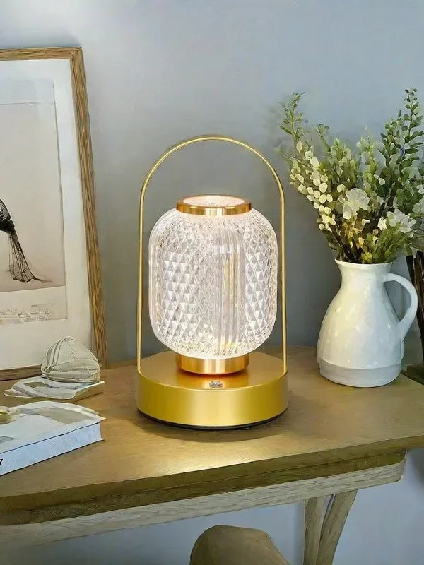 Bring timeless charm and modern convenience into your space with the Retro LED Acrylic Table Lamp.