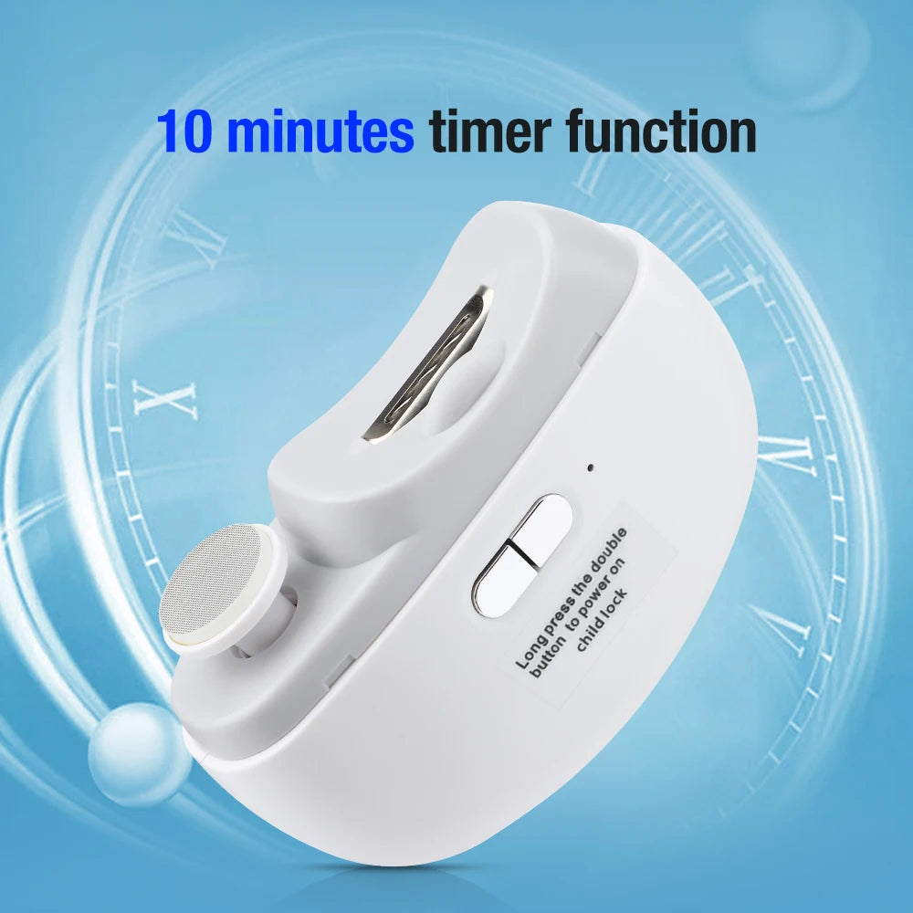 Electric Nail Clipper with Light & Polishing Function