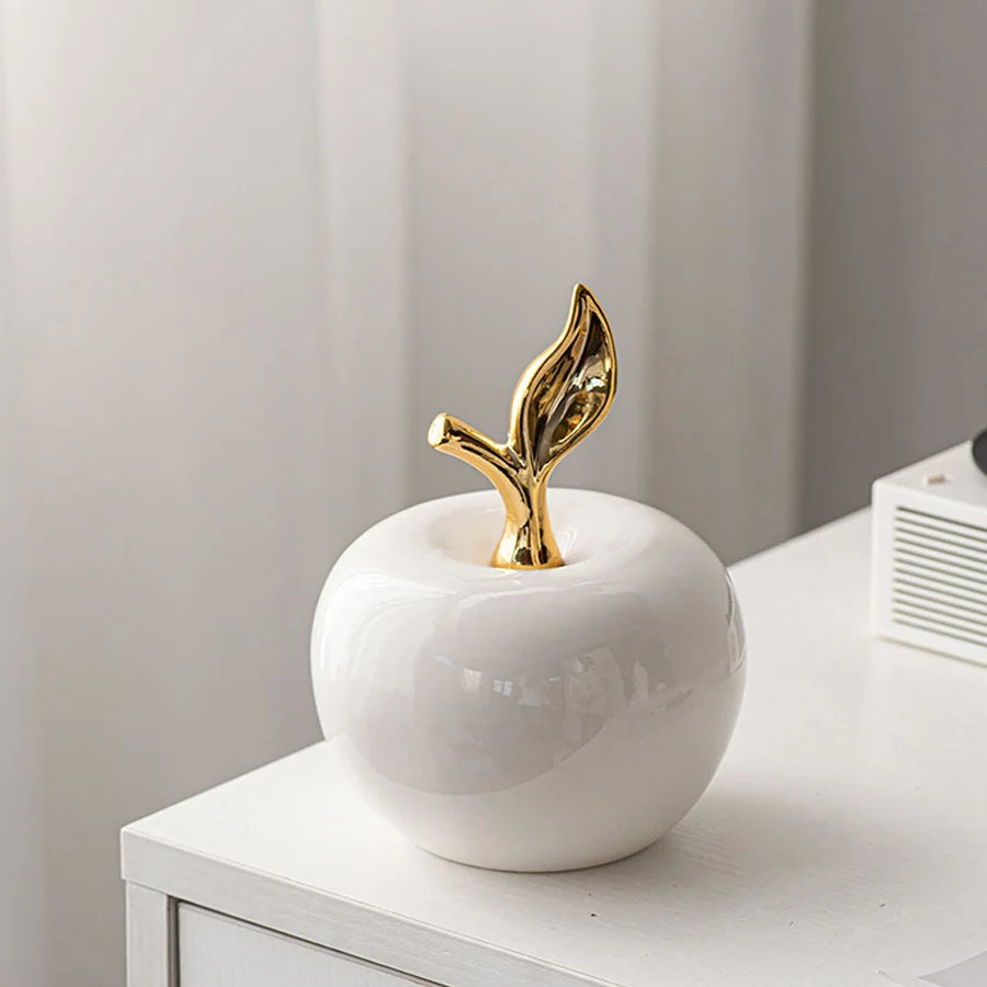 Charming Ceramic Apple Figurine