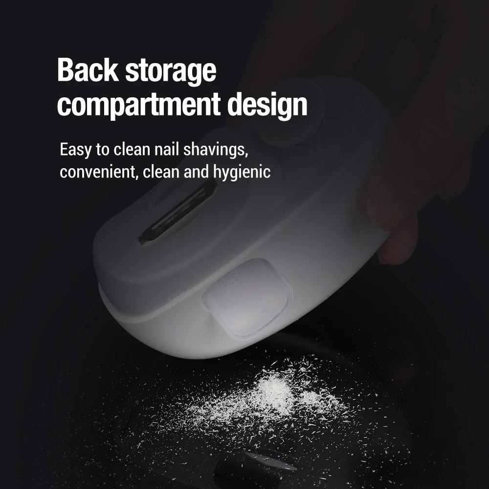 Electric Nail Clipper with Light & Polishing Function