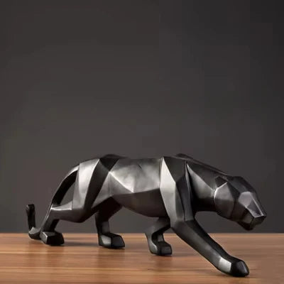 Elegant Resin Leopard Statue
