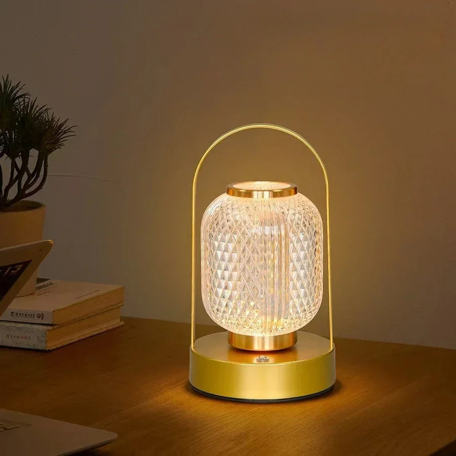 Bring timeless charm and modern convenience into your space with the Retro LED Acrylic Table Lamp.