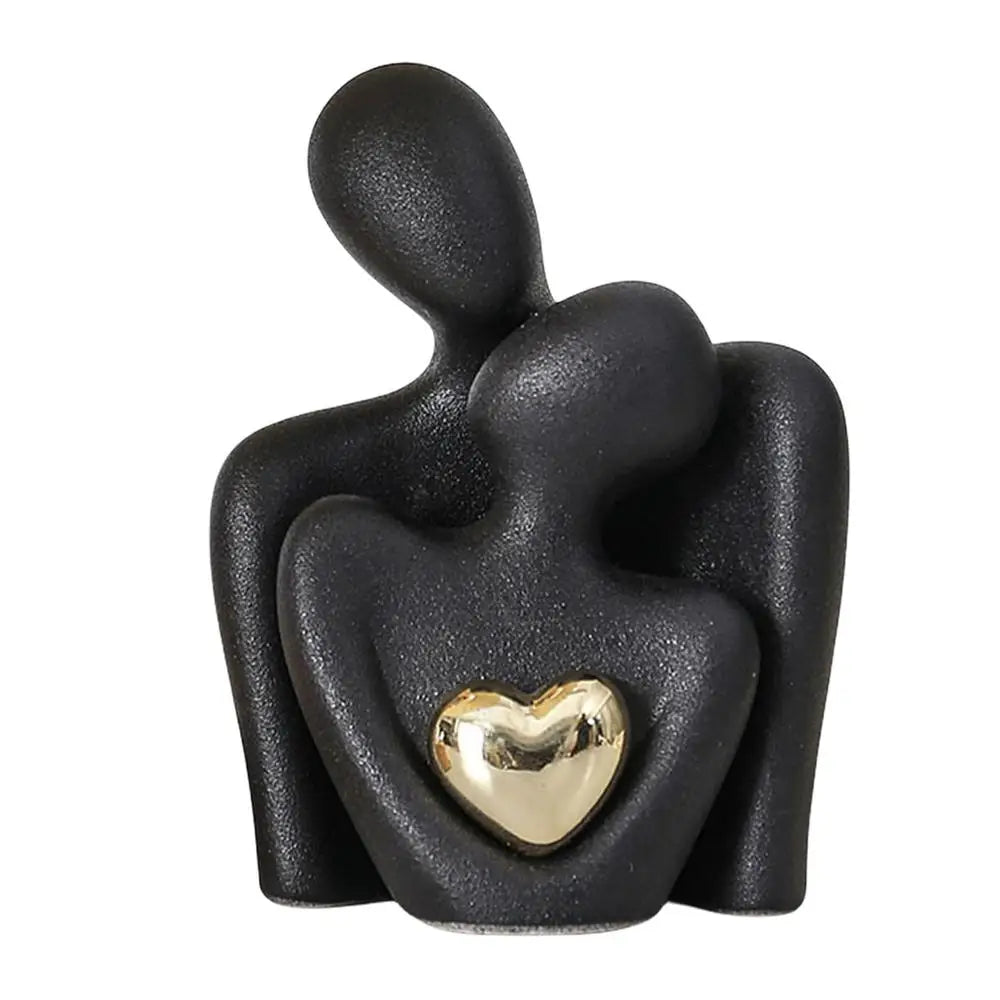 Modern Ceramic Couple Figurines in Love