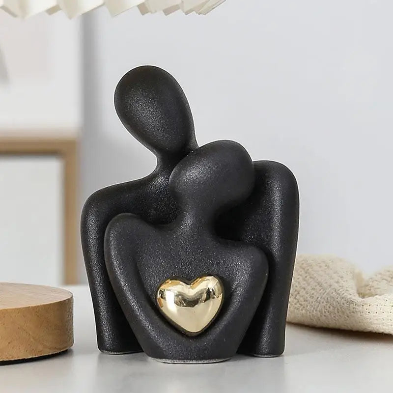Modern Ceramic Couple Figurines in Love