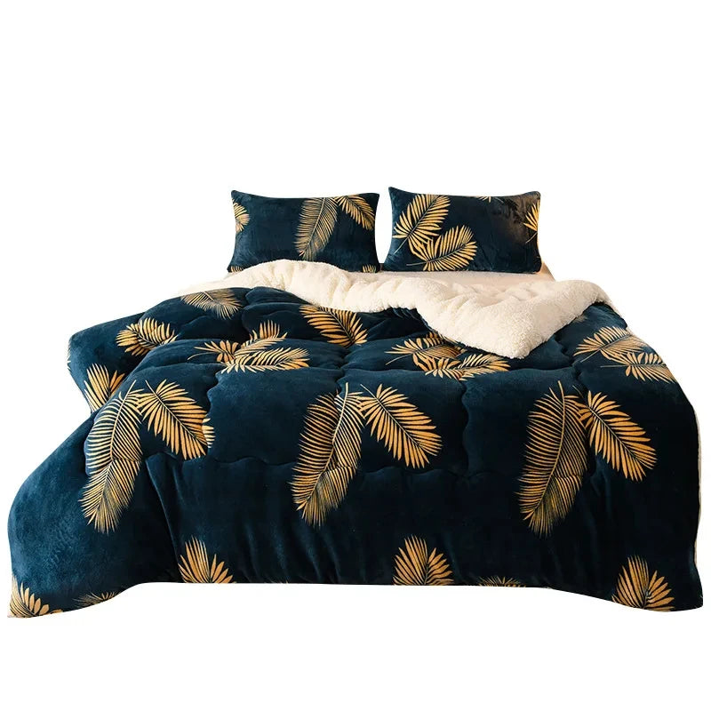 Winter Thick Flannel Fleece Quilt – Ultra-Warm Bedding for Cold Nights