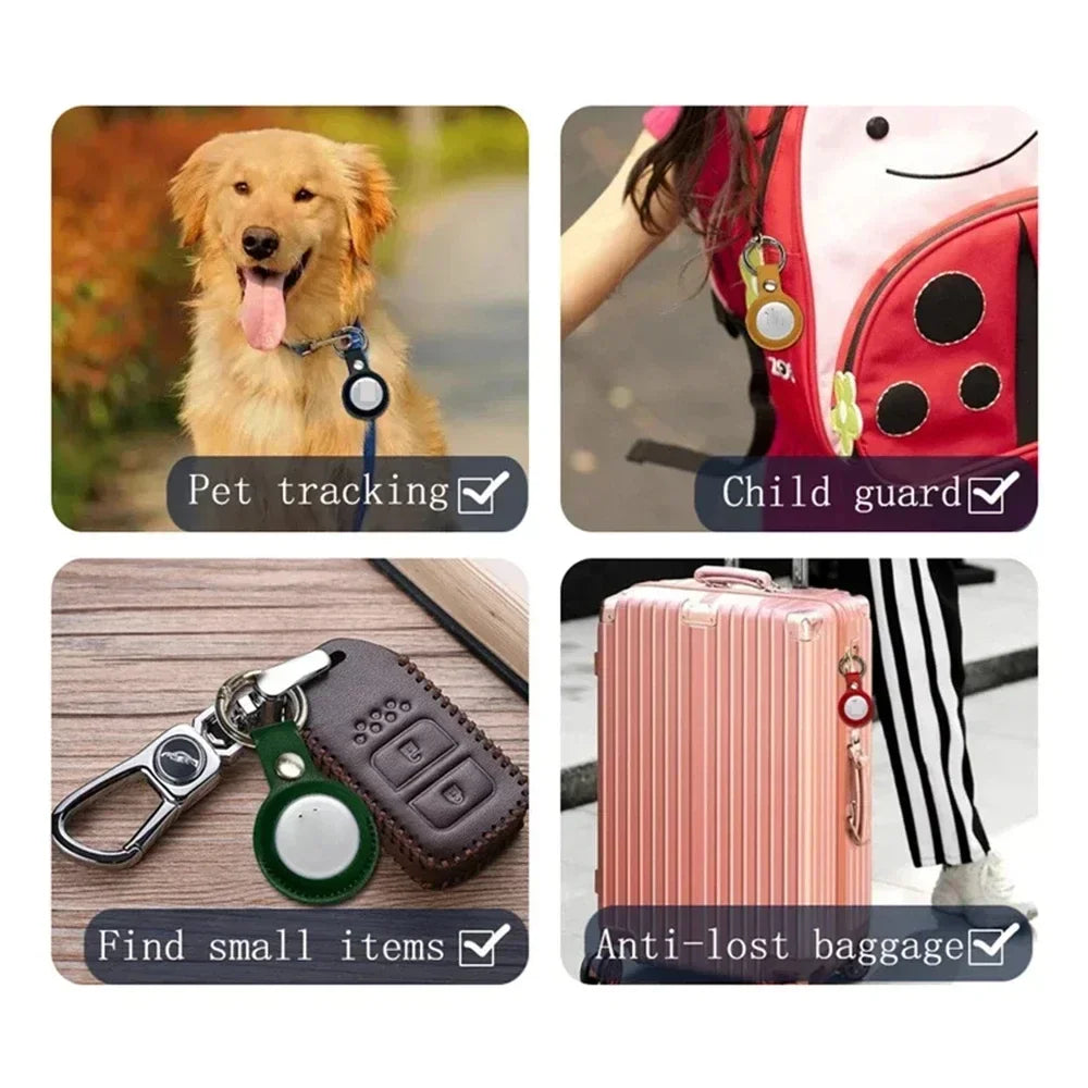 Sleek Protection with Timeless Style – PU Leather AirTag Case