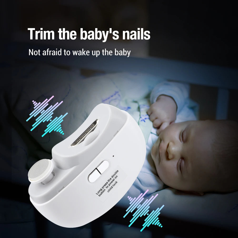 Electric Nail Clipper with Light & Polishing Function