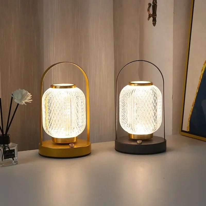 Bring timeless charm and modern convenience into your space with the Retro LED Acrylic Table Lamp.