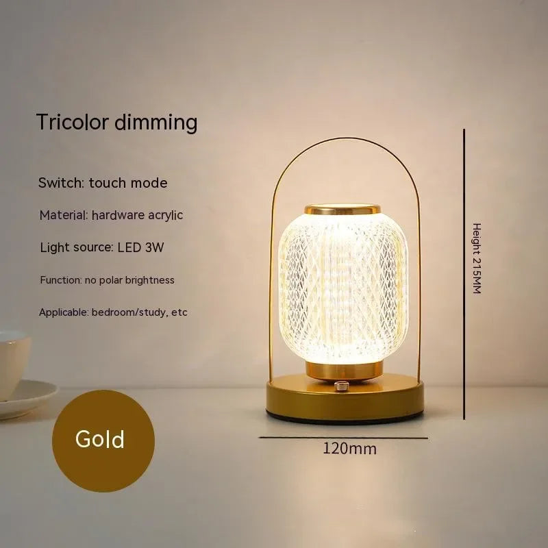 Bring timeless charm and modern convenience into your space with the Retro LED Acrylic Table Lamp.
