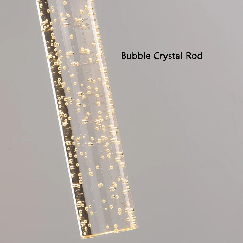 Modern Bubbles Crystal Rod LED Wall Lamp