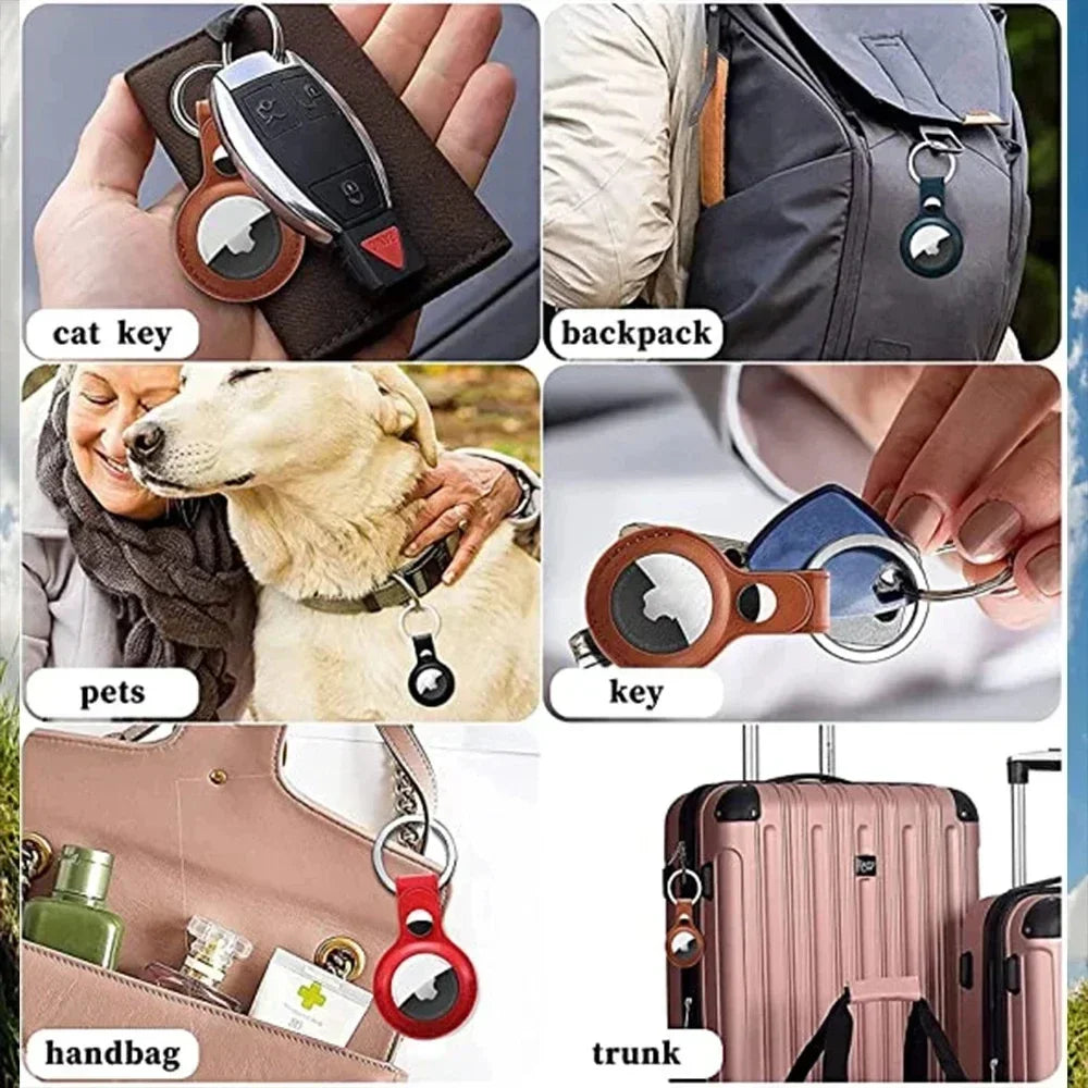 Sleek Protection with Timeless Style – PU Leather AirTag Case