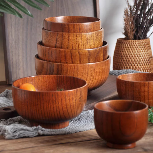 “Natural Harmony Wooden Bowl – Bring Warmth &amp; Style to Every Meal