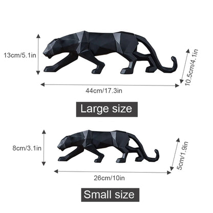 Elegant Resin Leopard Statue
