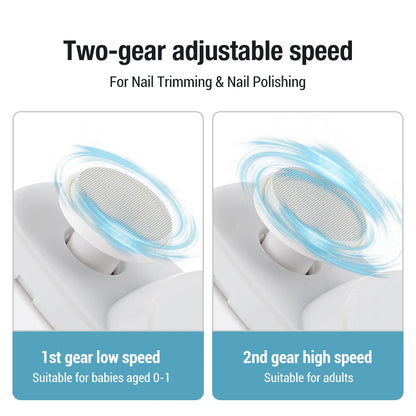 Electric Nail Clipper with Light & Polishing Function