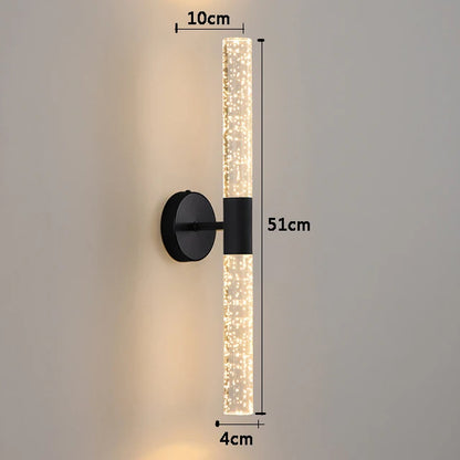Modern Bubbles Crystal Rod LED Wall Lamp