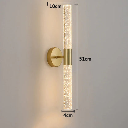 Modern Bubbles Crystal Rod LED Wall Lamp