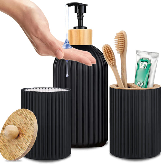 Elevate your bathroom décor with this elegant and practical Bathroom Countertop Organiser Set. Designed for both style and function, this all-in-one solution keeps your essentials tidy and easily accessible.