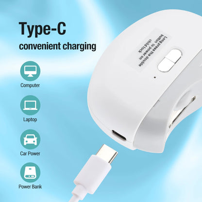 Electric Nail Clipper with Light & Polishing Function