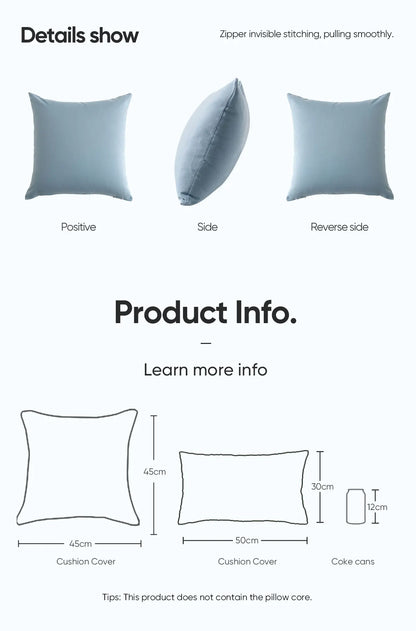 Crafted from quality fabric, it offers both comfort and durability, while the hidden zip fastening ensures a neat finish and easy removal for cleaning. Available in two versatile sizes — 30x50cm and 45x45cm — it suits a v