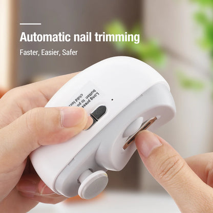 Electric Nail Clipper with Light & Polishing Function